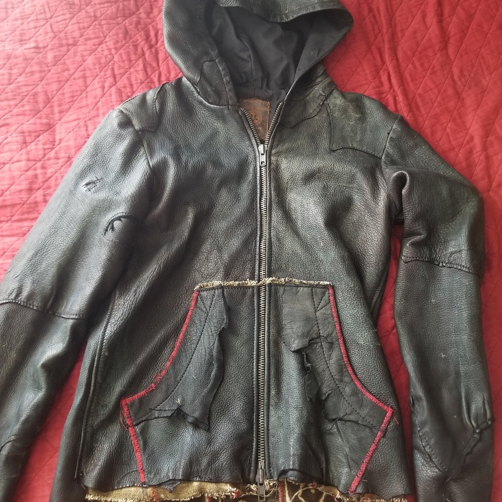 Junker Designs Leather Hoodie